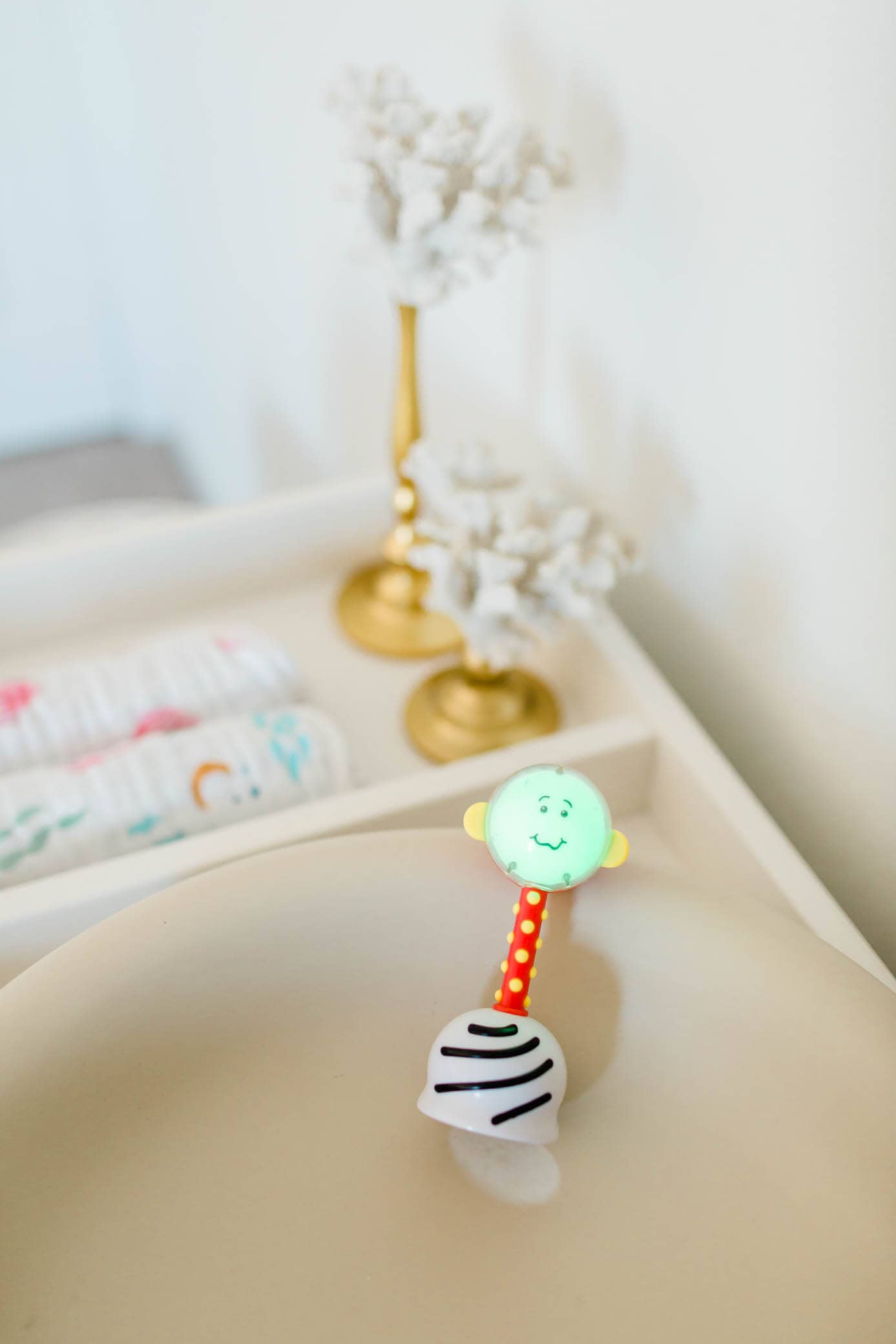 Smart Noggin' stick on a changing table