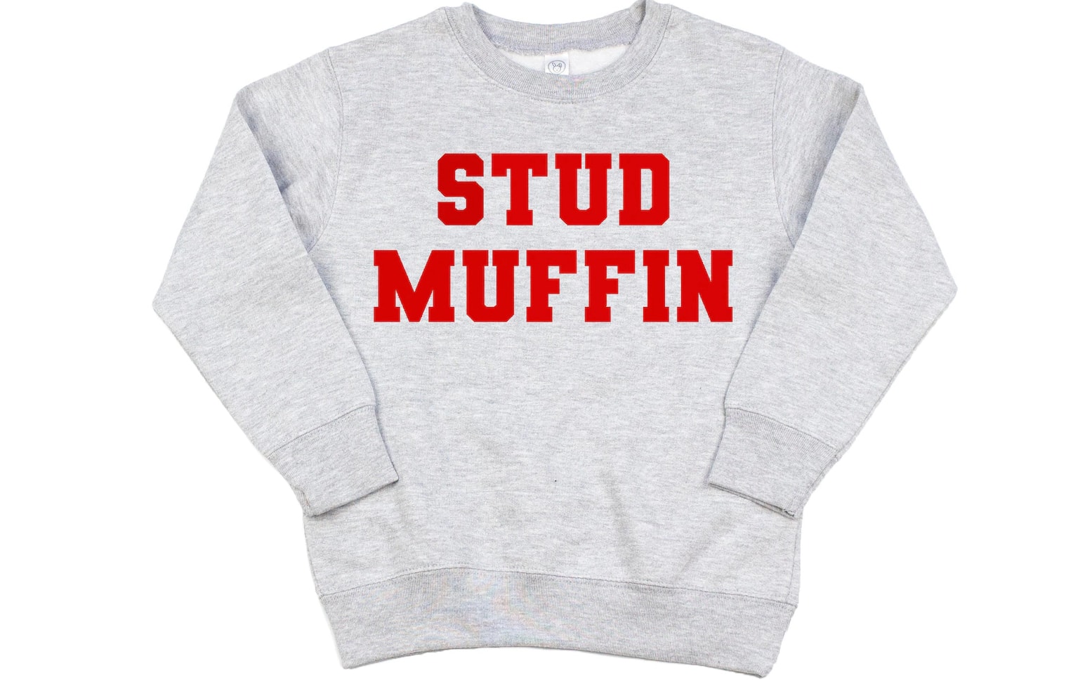 Grey stud muffin sweatshirt 
