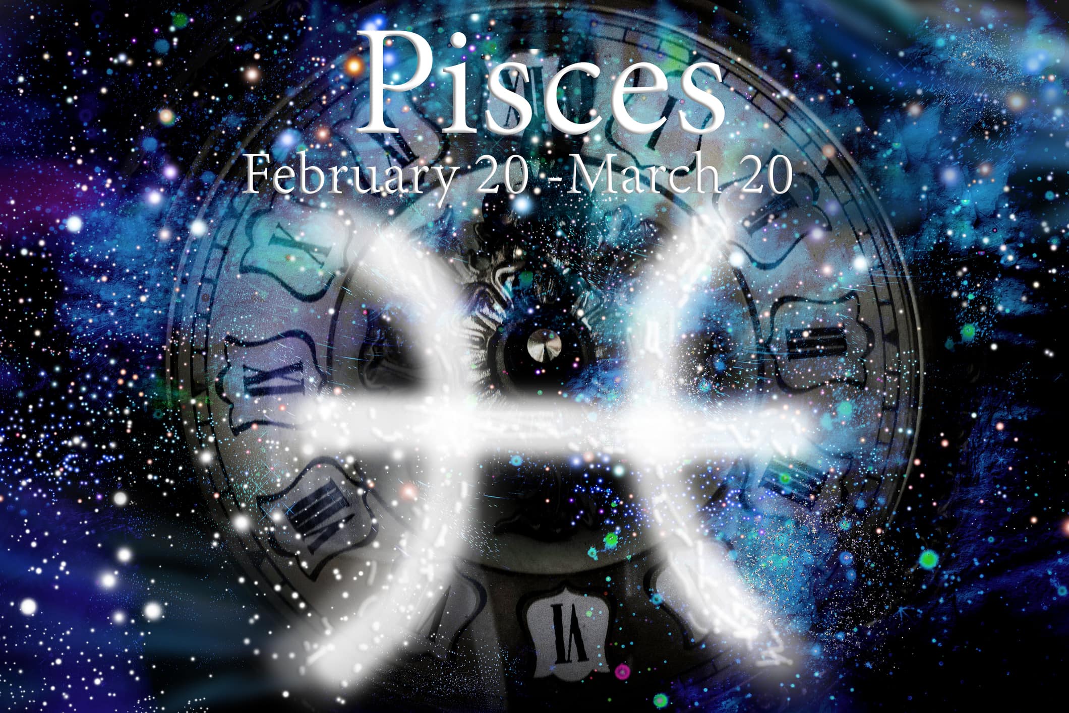 Winter astrological zodiac symbol of the Pisces