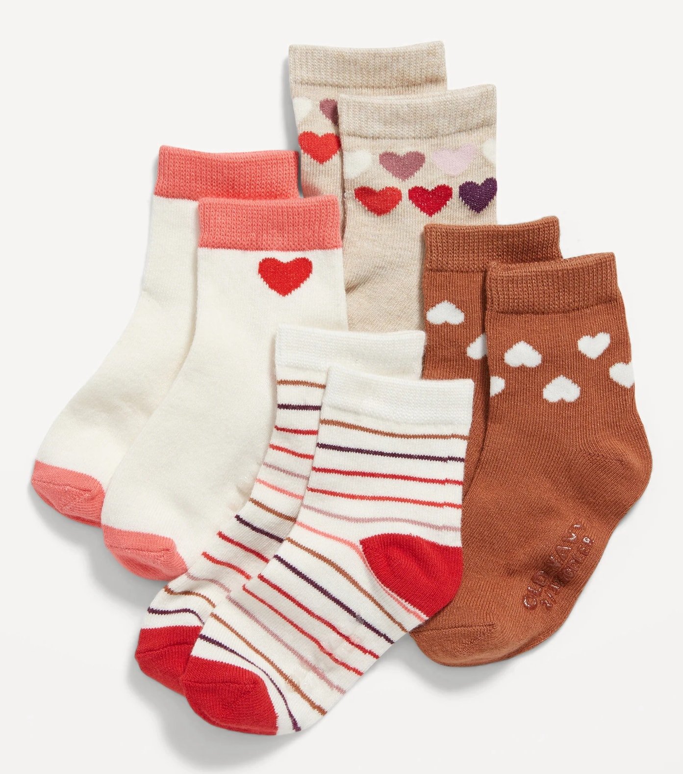 Heart print pack of socks 