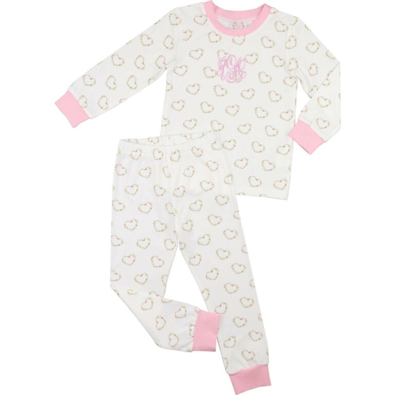Deolinda 25116 Heart Baby Pink Pyjamas In Stock Now