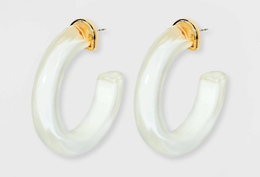 Acrylic hoop earrings 