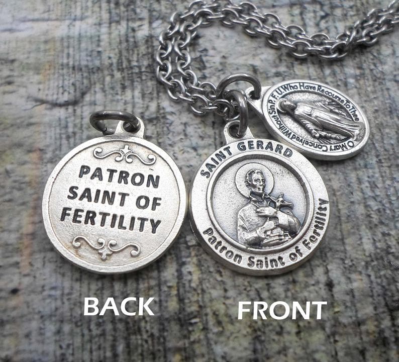 St. Gerard, Patron Saint of Fertility, Charm Necklace, Keychain or Clip on Etsy