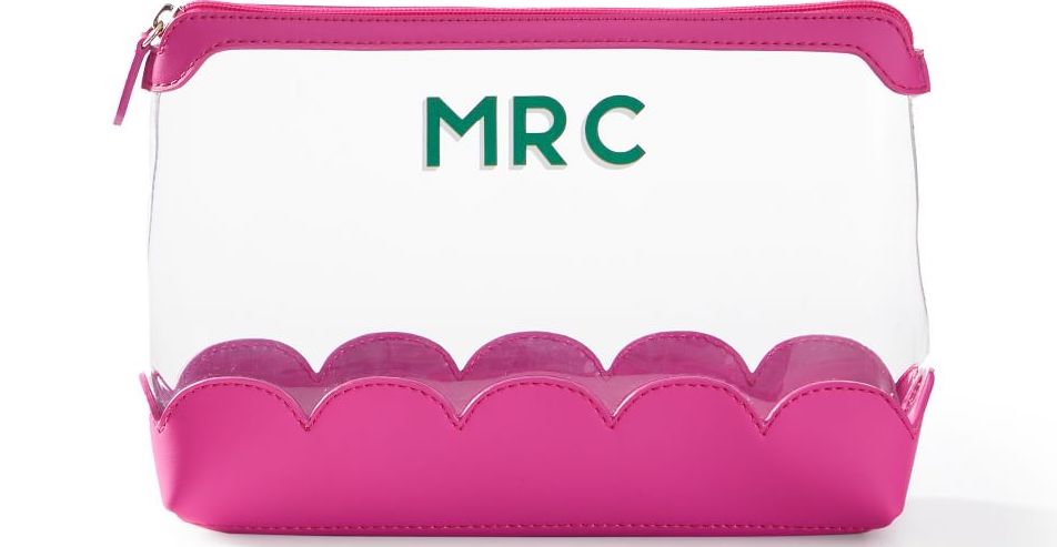 Scalloped personalized pouch 