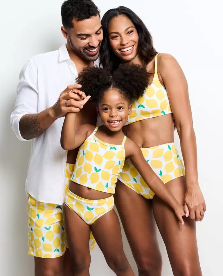 Lemon Stand family matching swimsuits