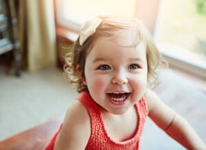 Shot of an adorable little girl at home