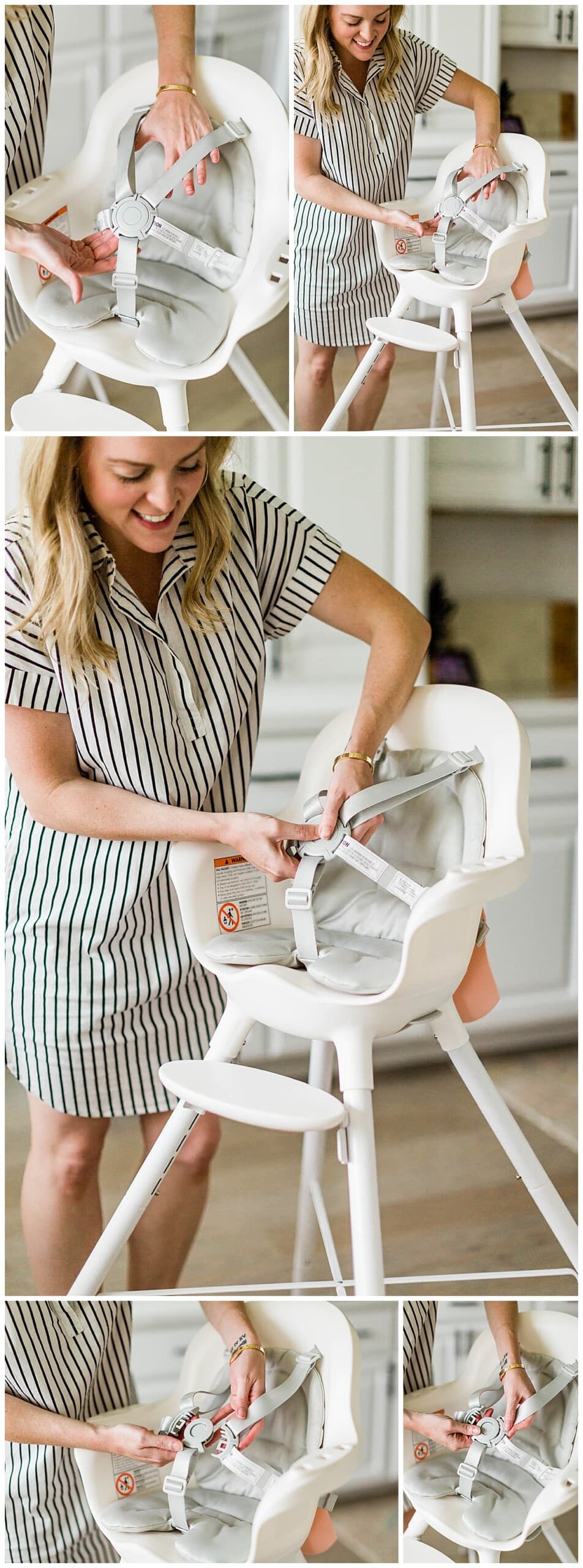 The 5-point harness on the Boon Grub high chair.