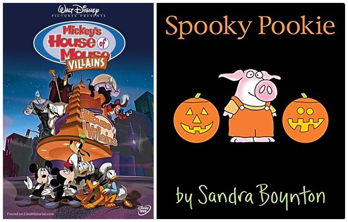 Mickey's House Of Villains movie and Spooky Pookie book