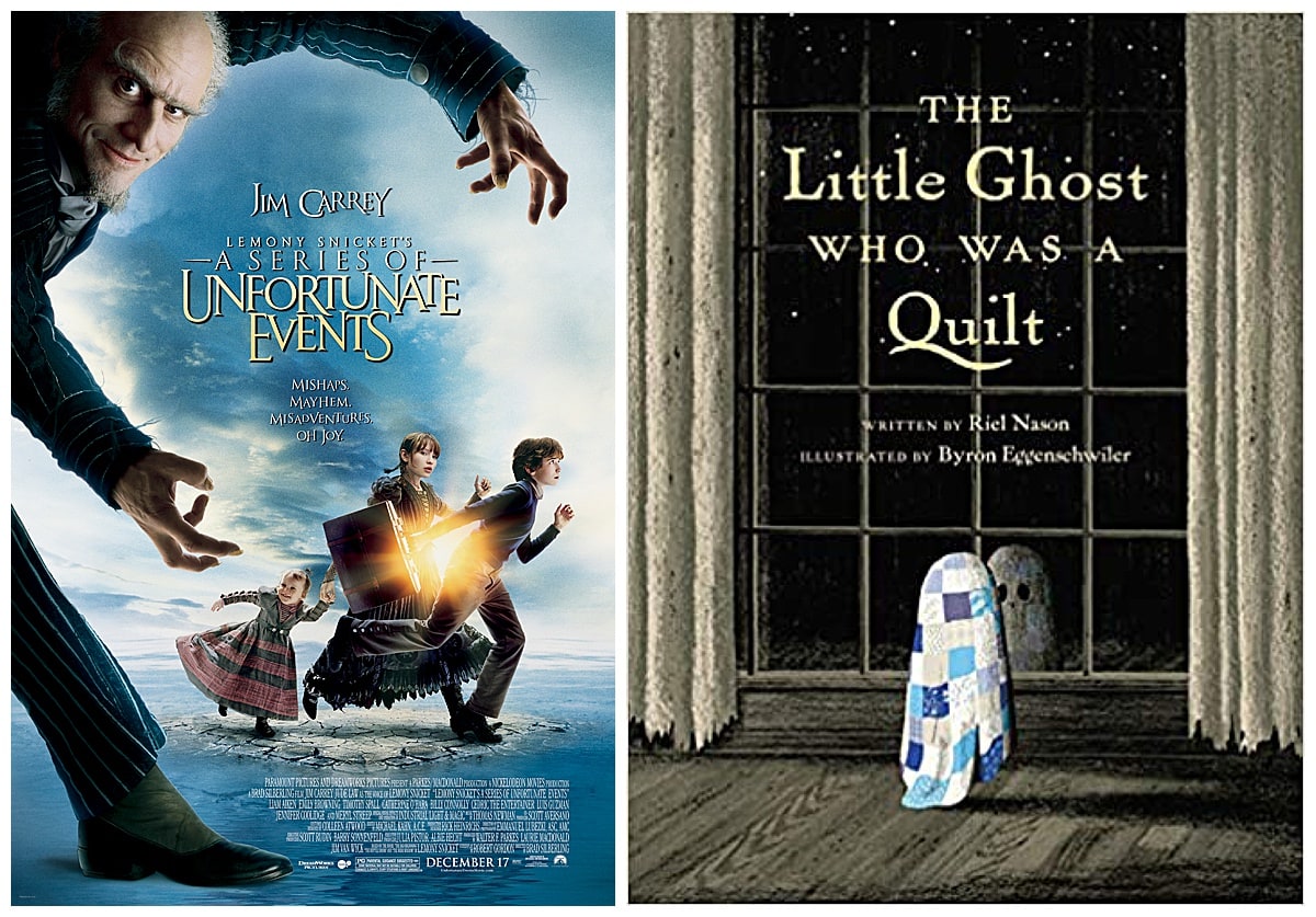 Lemony Snicket's A Series of Unfortunate Events movie and The Little Ghost Who Was a Quilt book