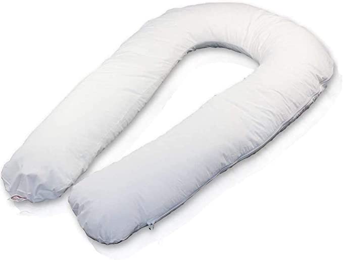 9 Ft Comfort U Pillow Body Back Support Nursing Maternity Pregnancy Extra Fill 