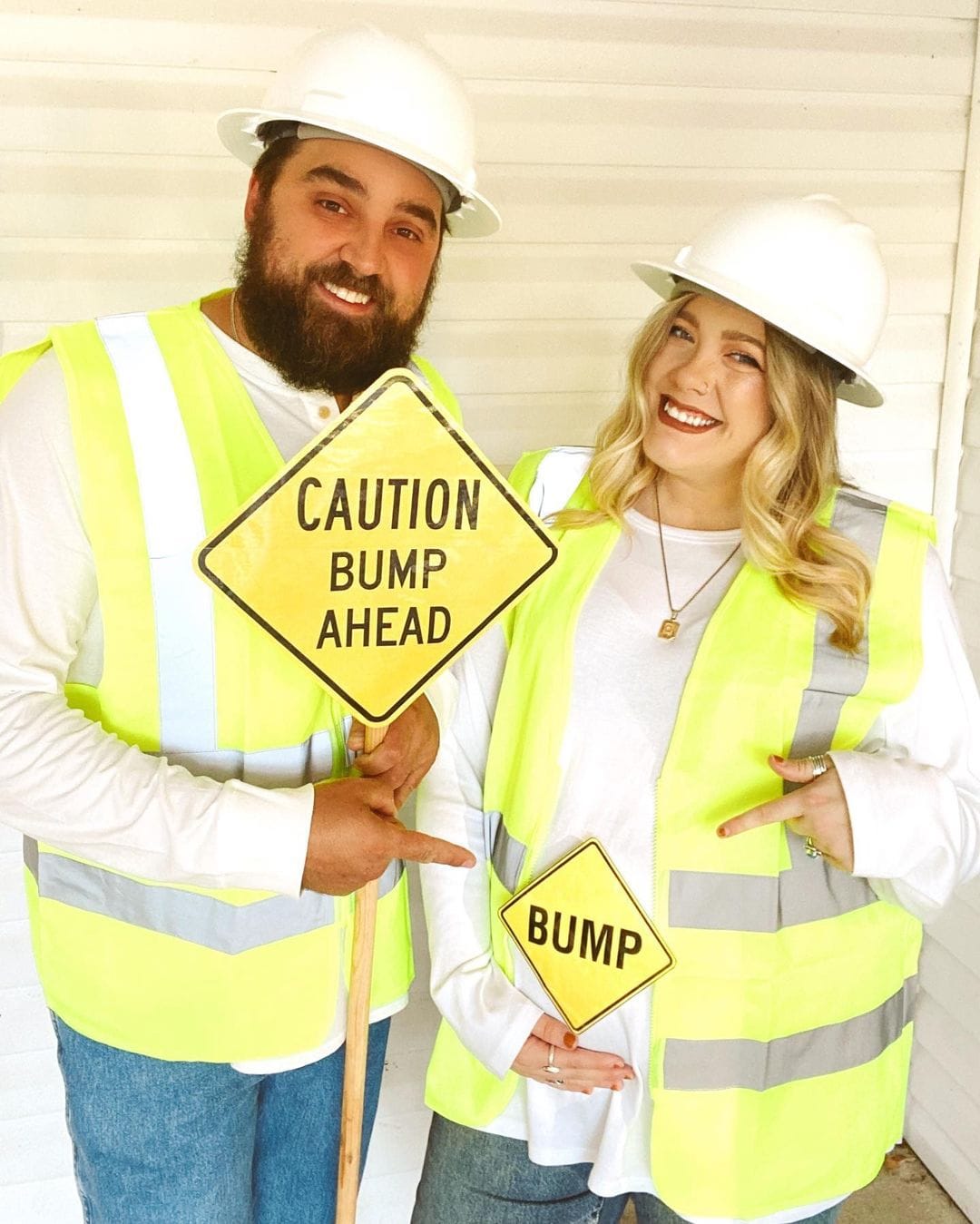 Caution bump ahead pregnancy costume