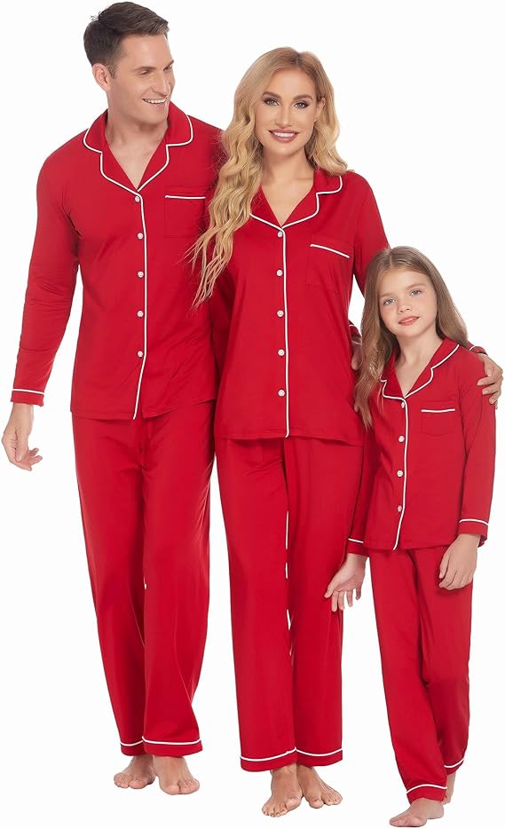 Ekouaer Red Christmas Pajamas