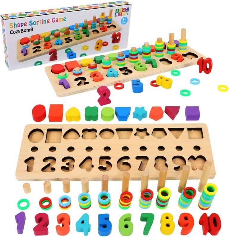 Wooden Number Puzzle Sorting Toy