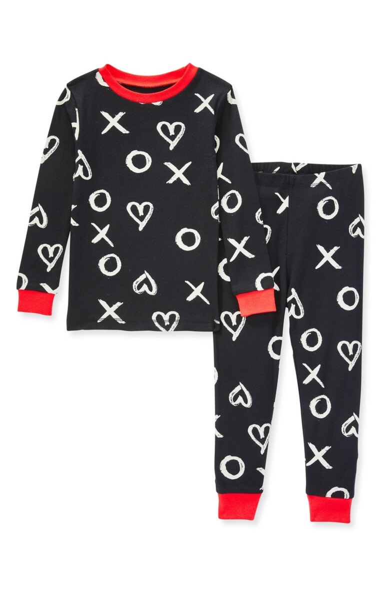 Kids' Love Like XO Fitted Organic Cotton Two-Piece Pajamas