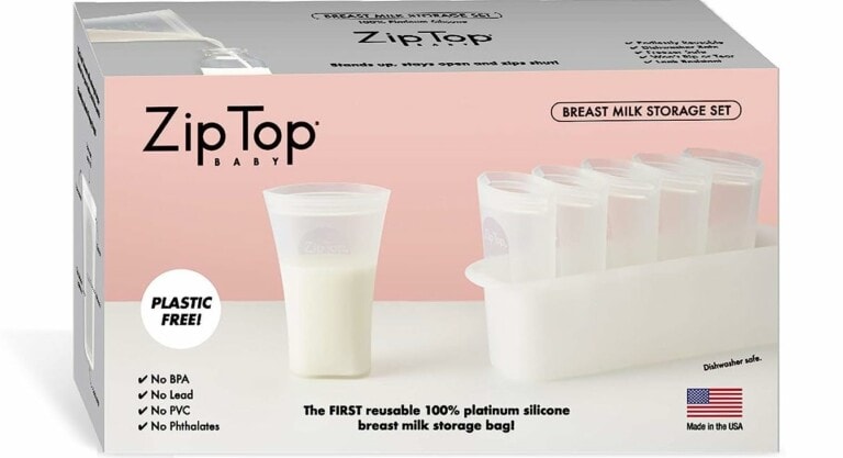 Zip Top reusable silicone breastmilk storage bags