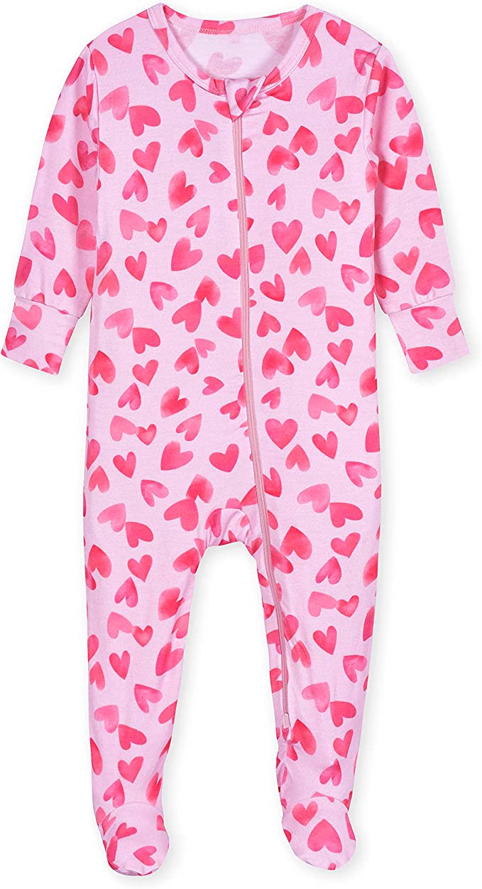 Heart footed pajamas