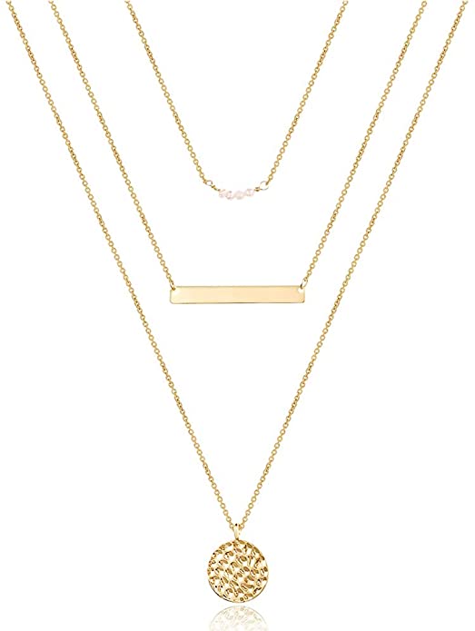 Gold layered necklaces