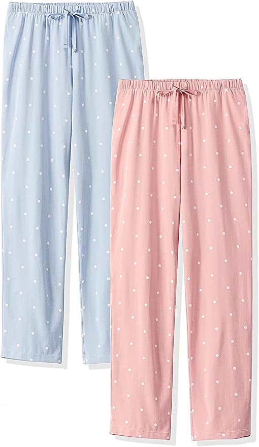 Pink and blue pajama pant set