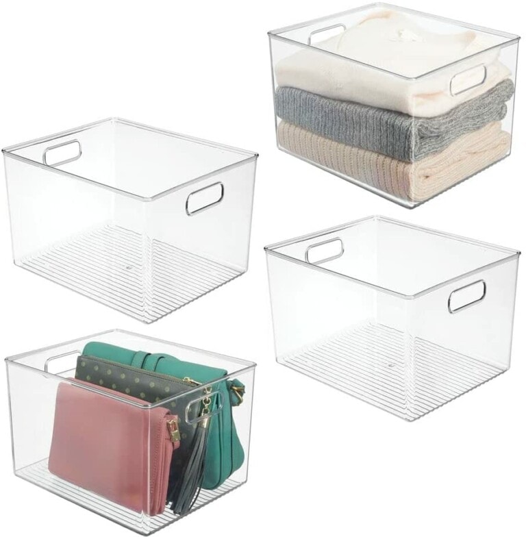 Acrylic storage bins