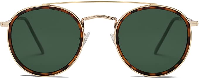Round metal-frame sunglasses