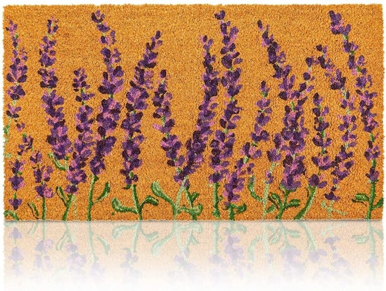 Floral door mat