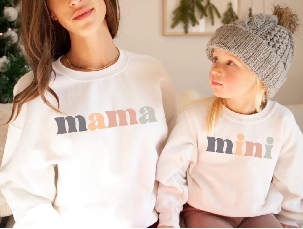 mama and mini matching sweatshirts