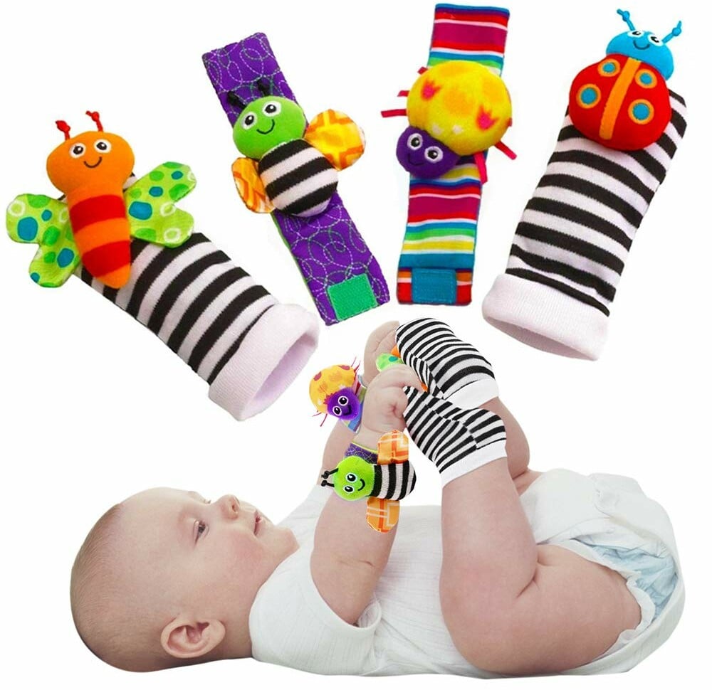 crinkle rattle socks and wristbands