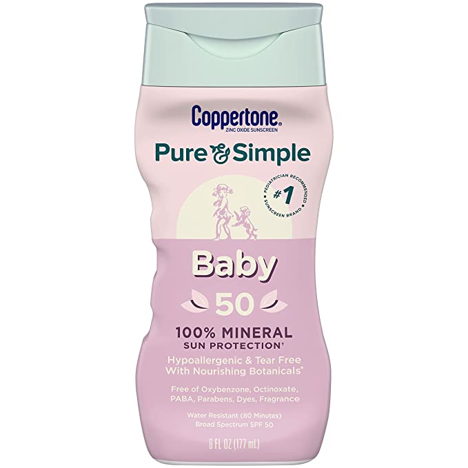 Coppertone Pure and Simple Baby Sunscreen SPF 50 Lotion