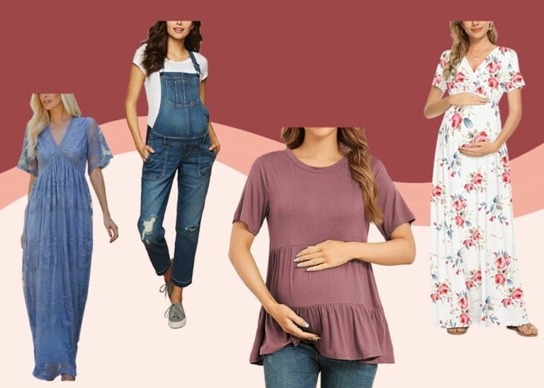 Amazon maternity clothes collage