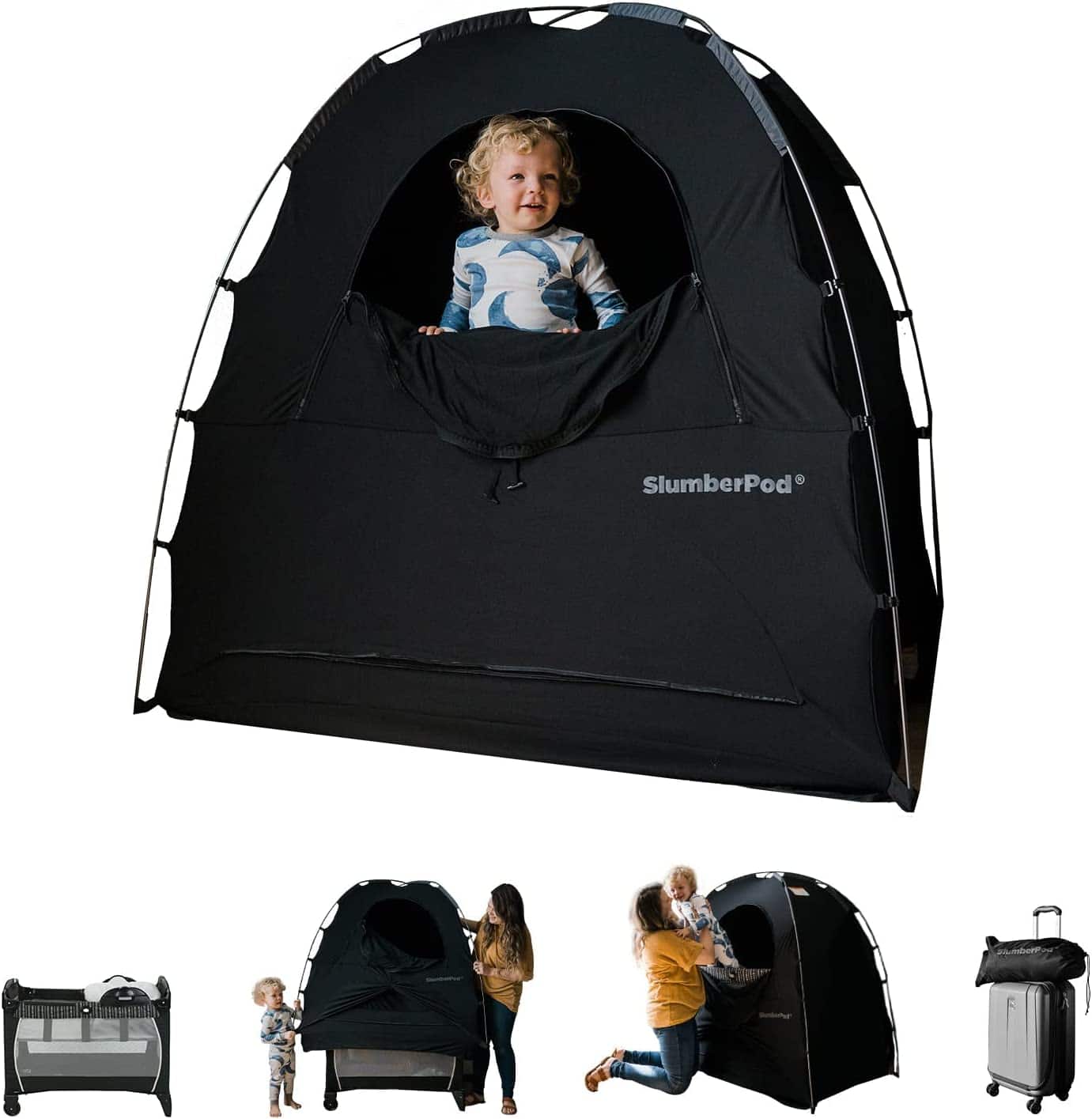 SlumberPod 2.0 Portable Privacy Pod Blackout Canopy Crib Cover