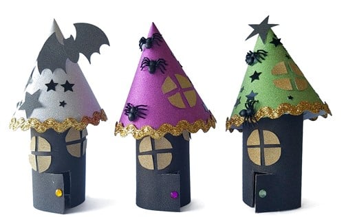 Haunted house paper rolls craft for kids