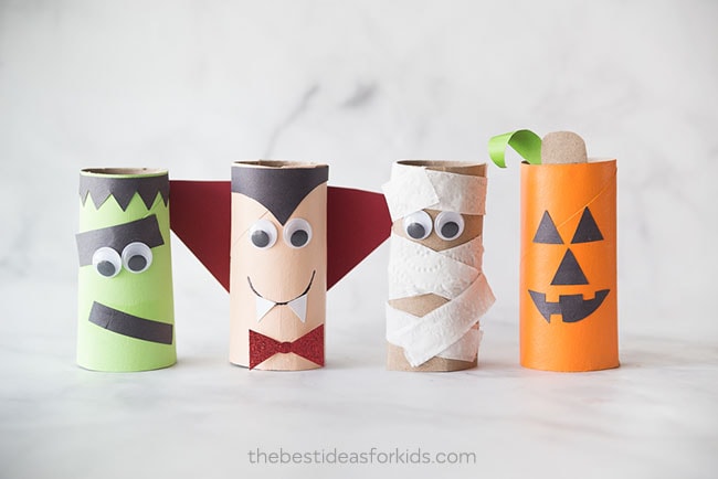 Monster paper roll craft for kids