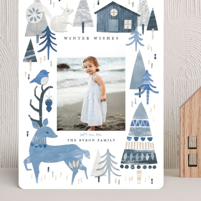 Winter Cabin holiday card on Minted