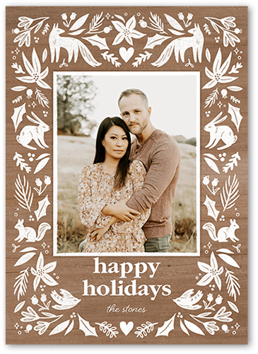 Woodland Frame holiday card from Shutterfly
