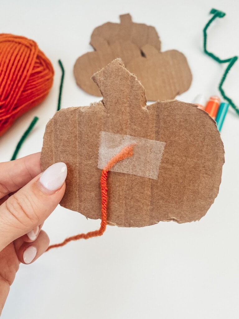 Chunky Pumpkin Place Card Craft