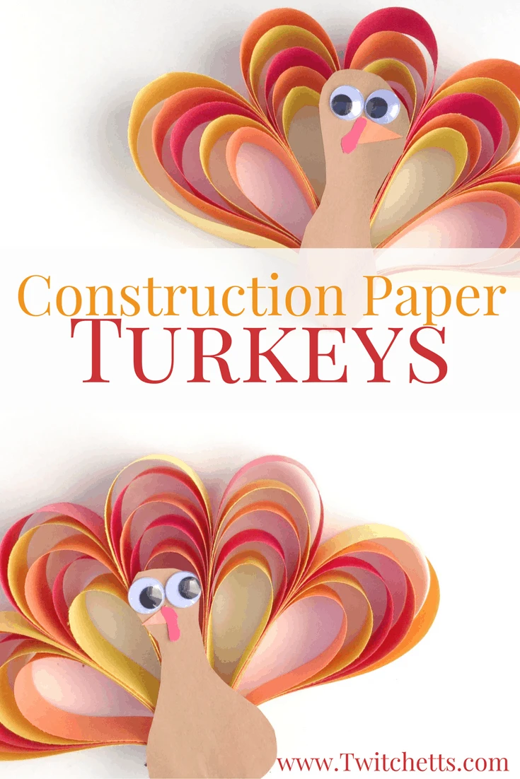Construction paper turkey craft