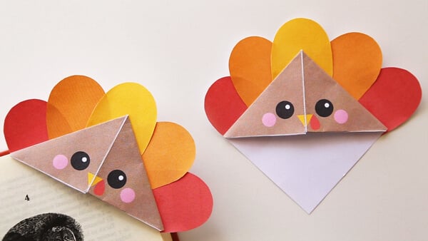 Turkey bookmarks craft