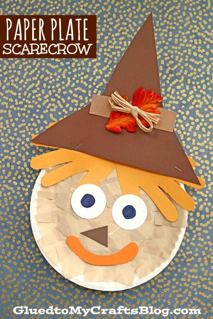 Paper plate scarecrow craft