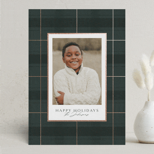 Chic Plaid holiday card from Minted