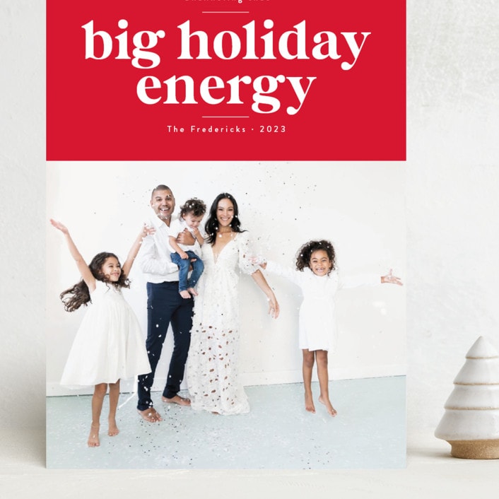big holiday energy card from minted