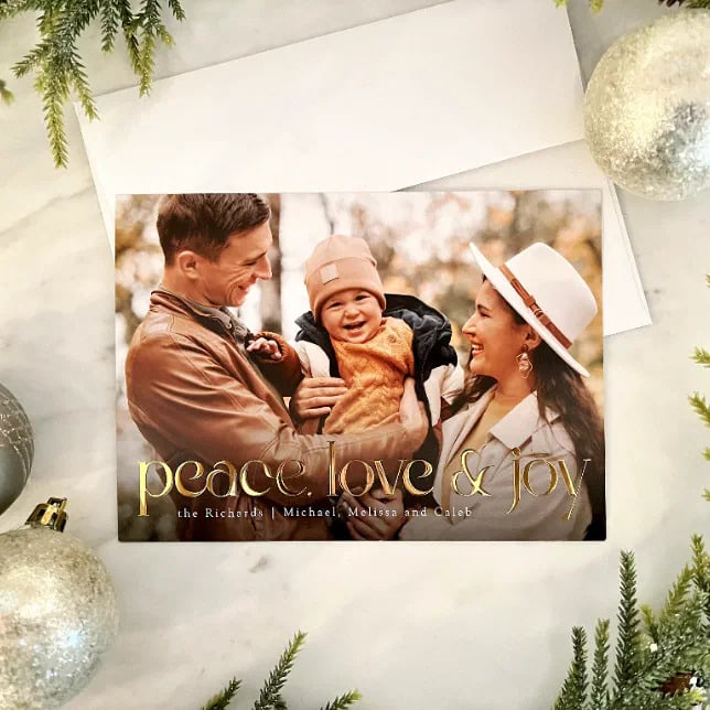 Peace, Love and Joy Holiday Card