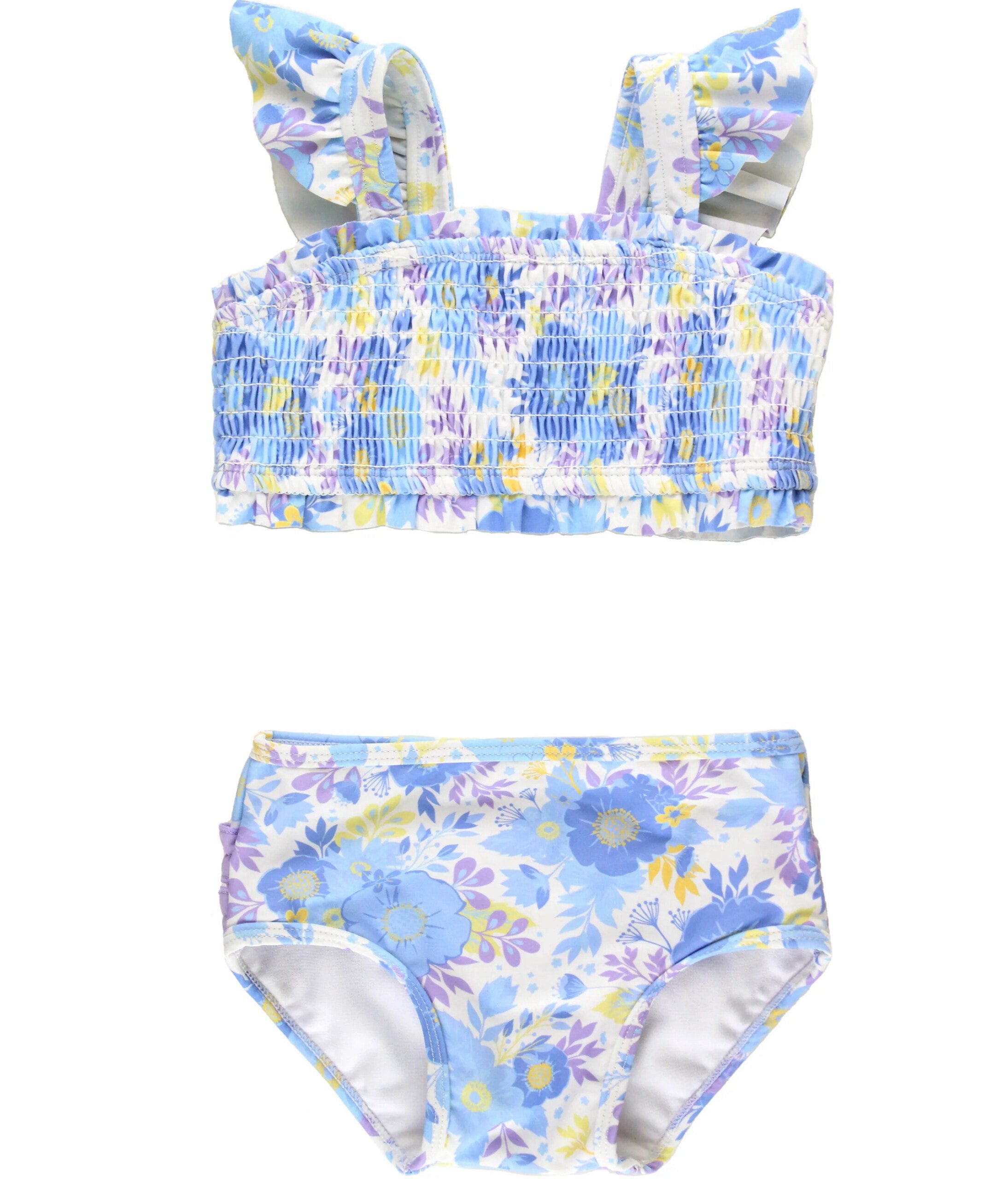 Two-piece floral bathing suit 