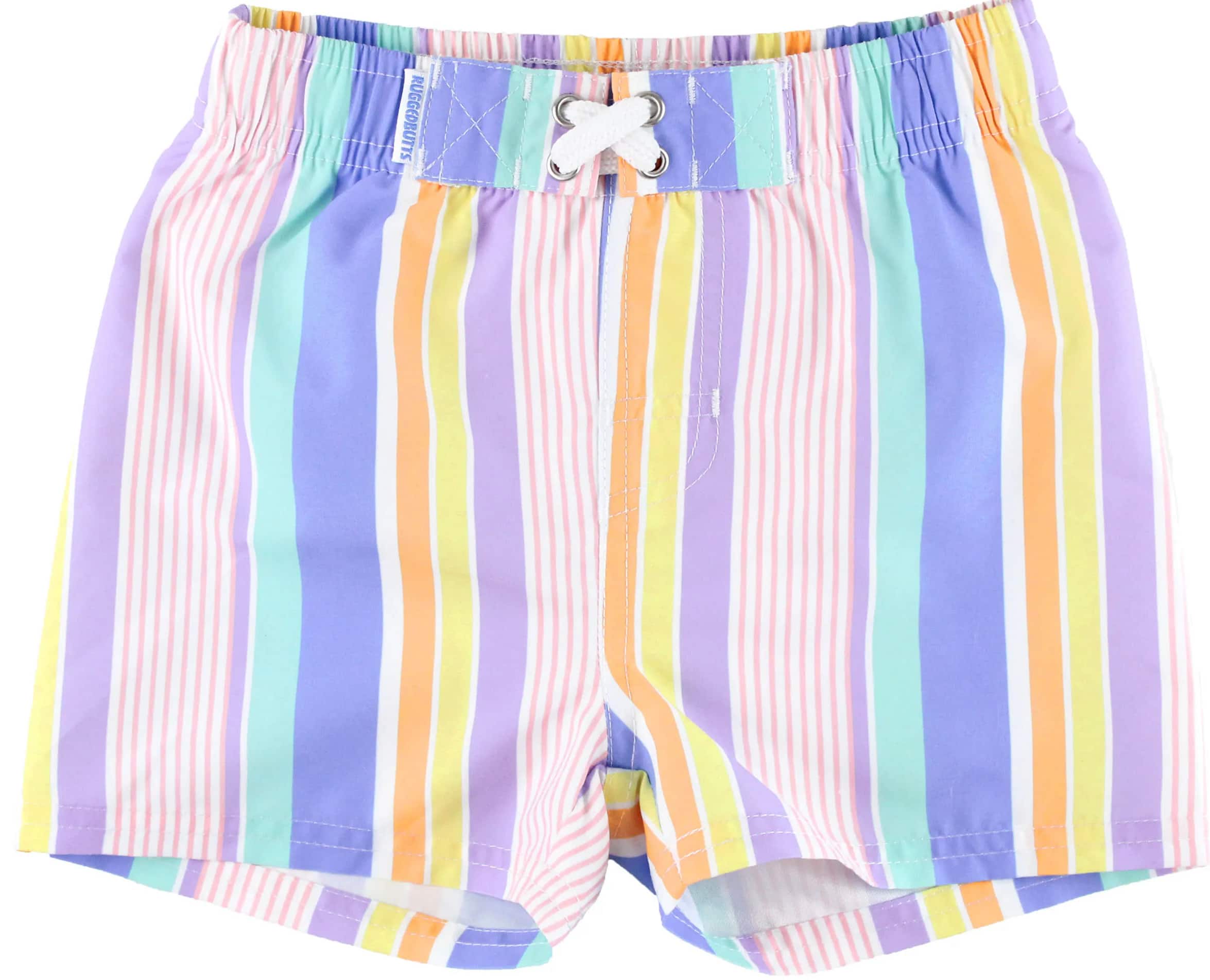 Rainbow stripe swim trunks 