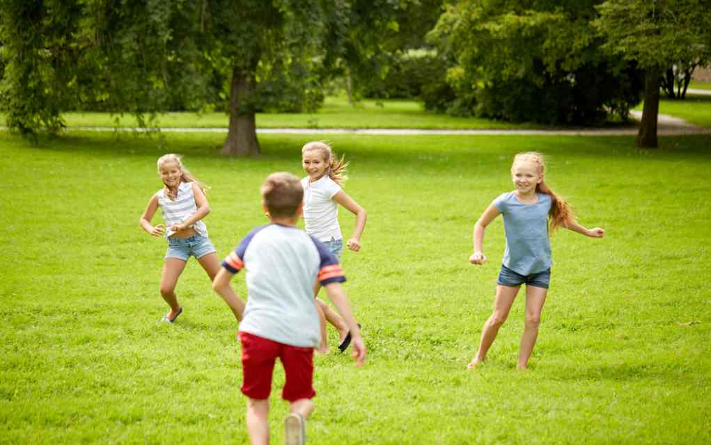 kids playing capture the flag