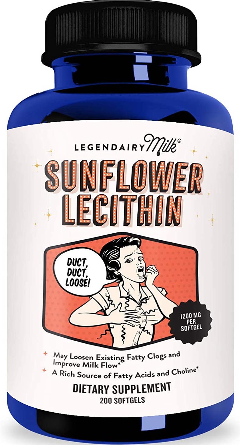 Blue bottle of Sunflower Lecithin supplements 