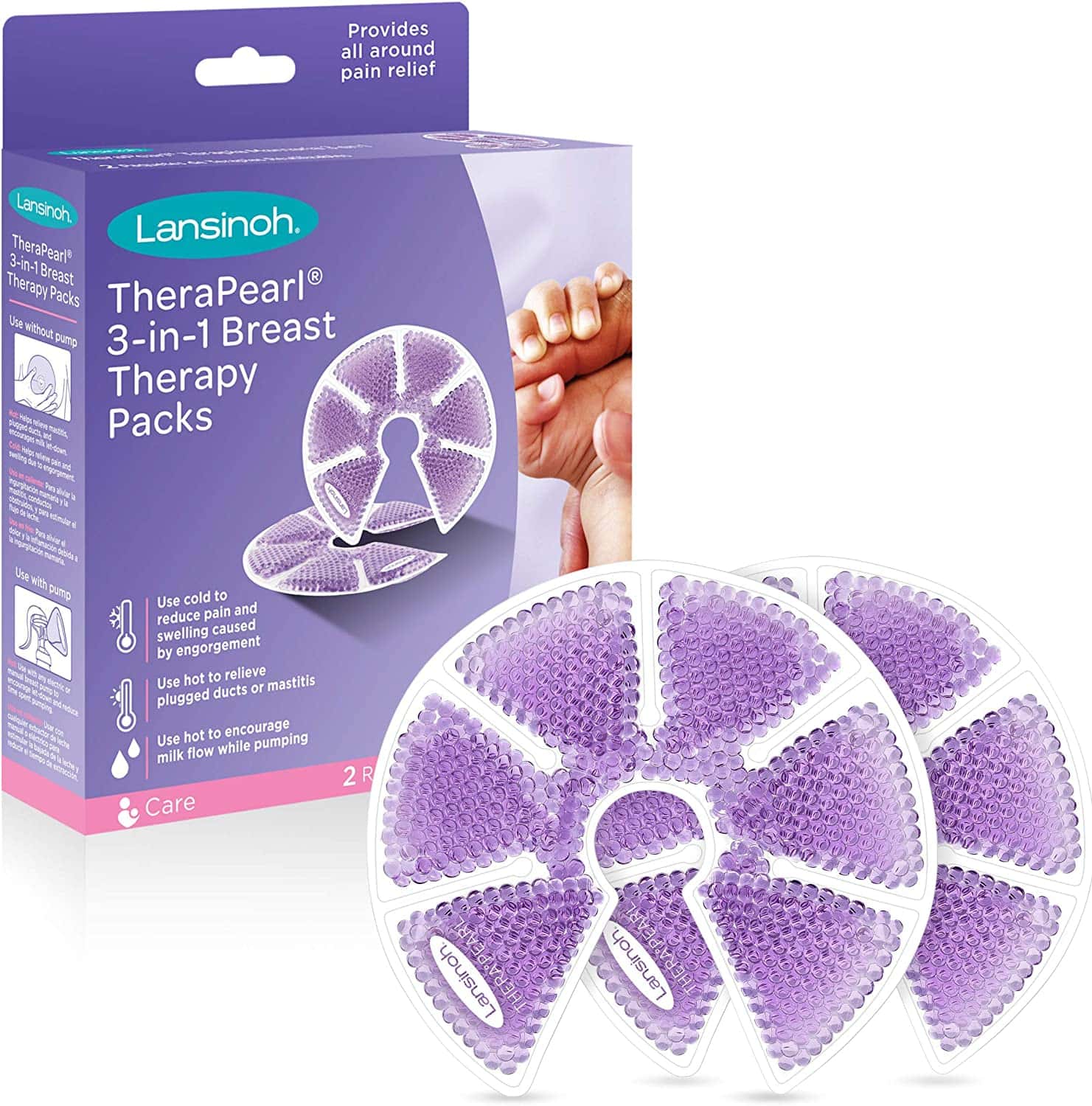 Purple TheraPearl 3-in01 Breast Therapy Packs