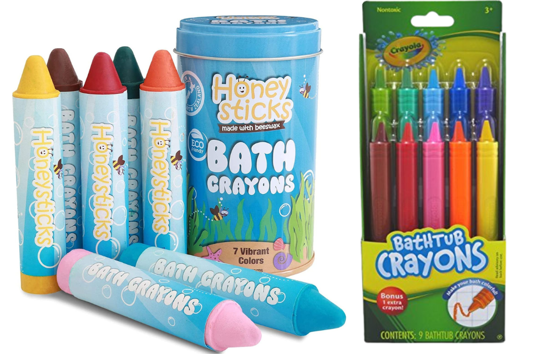 Assorted colors of bath crayons 