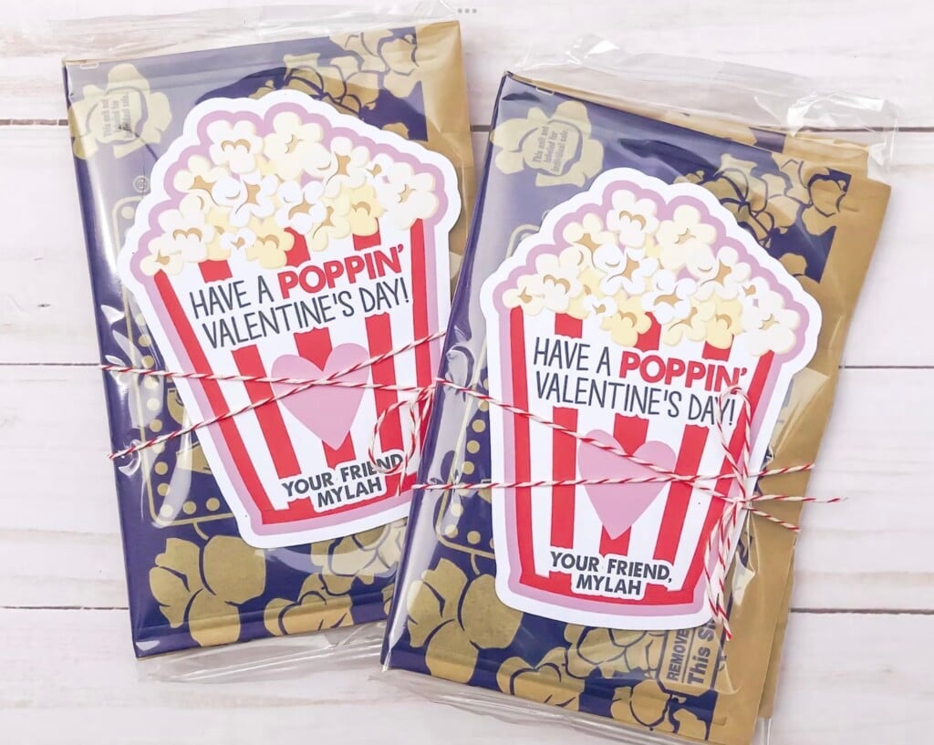 valentines day popcorn sticker