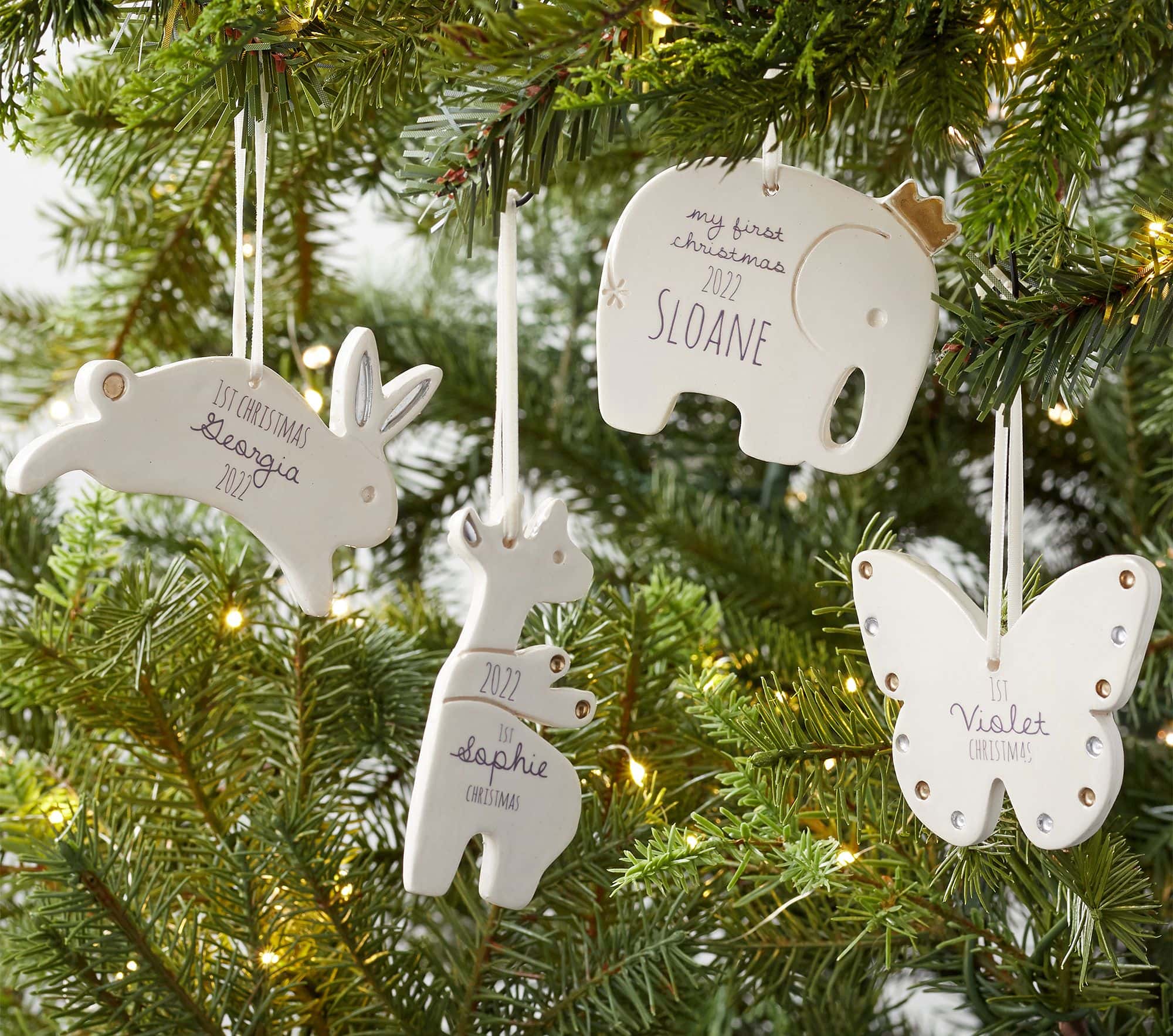 Personalized name ornaments 