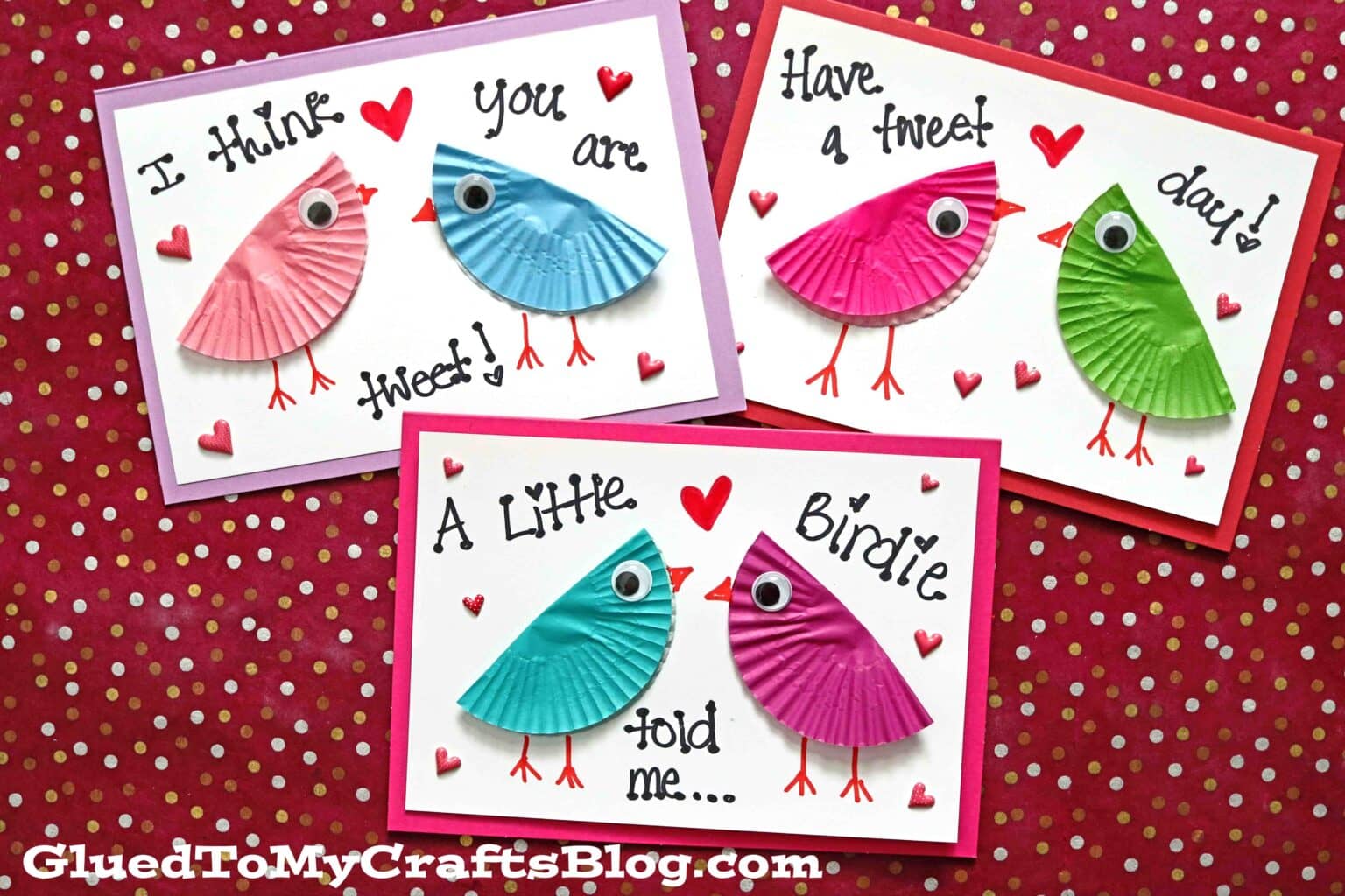 Bird Valentine cards 